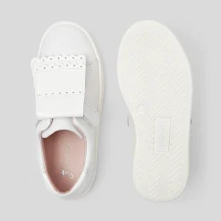 Tennis enfant fille languette amovible - blanc jacadi