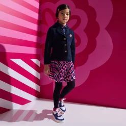 Tennis montantes enfant fille - marine/blanc