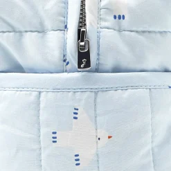 Trousse de toilette matelassée - blanc/bleu