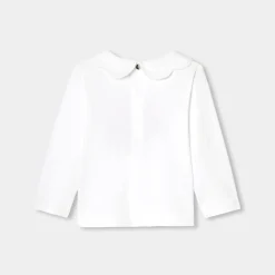 T-shirt bébé fille manches longues - blanc jacadi
