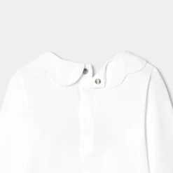 T-shirt bébé fille manches longues - blanc jacadi