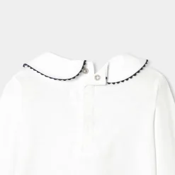 T-shirt bébé fille manches longues - blanc jacadi