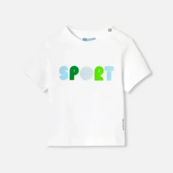 T-shirt bébé garçon en coton biologique - blanc jacadi