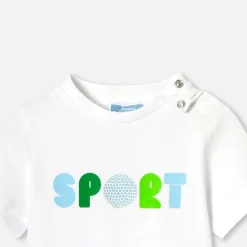 T-shirt bébé garçon en coton biologique - blanc jacadi