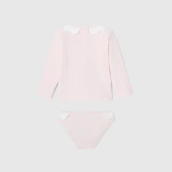T-shirt de protection UV UPF 40+ et culotte de bain bébé fille - rose pale jacadi