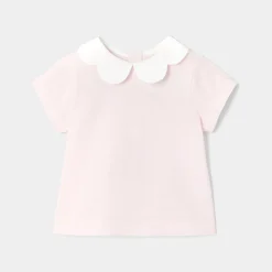 T-shirt manches courtes bébé fille - rose poudre jacadi