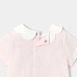 T-shirt manches courtes bébé fille - rose poudre jacadi