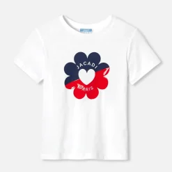 T-shirt manches courtes enfant fille - blanc jacadi