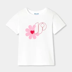 T-shirt manches courtes enfant fille - blanc jacadi