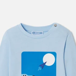 T-shirt manches longues bébé garçon - bleu clair jacadi
