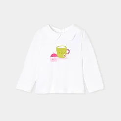 T-shirt manches longues bébé fille - blanc jacadi
