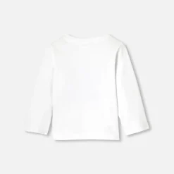 T-shirt manches longues bébé garçon - blanc jacadi