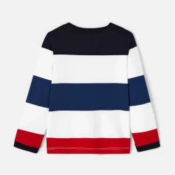 T-shirt manches longues enfant garçon - blanc/multicolore