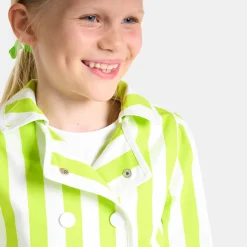 Veste courte enfant fille - blanc/vert