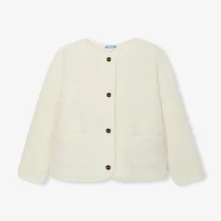 Veste en polaire enfant fille - blanc doux jacadi