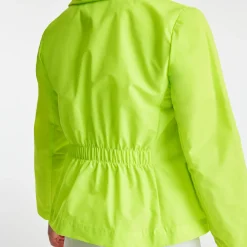 Veste enfant fille en tissu technique - vert fluo