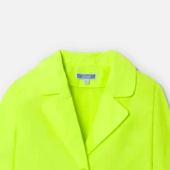 Veste enfant fille en tissu technique - vert fluo
